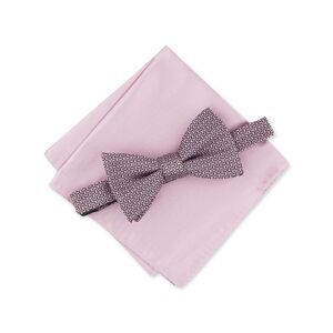 ALFANI Mens Pink Geometric Pre-Tied Satin Pocket Square Sets